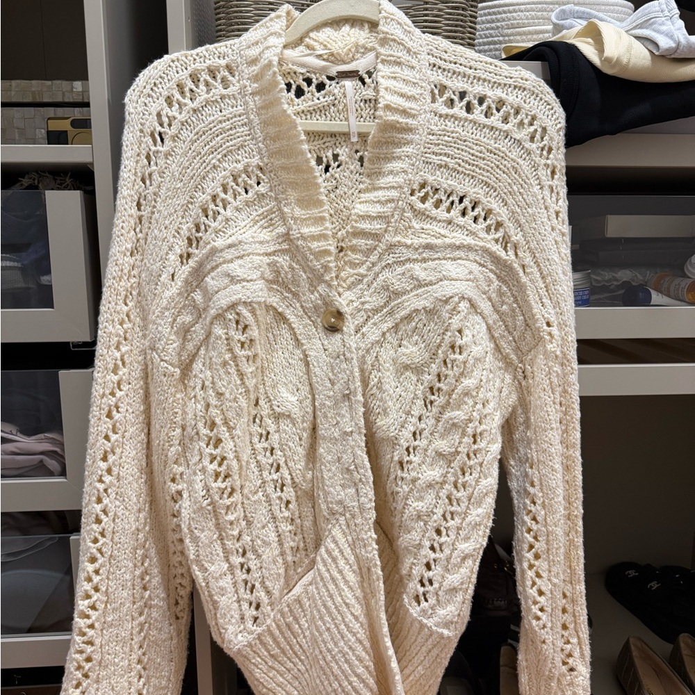 FREE PEOPLE Cream Knit Women's Sweater